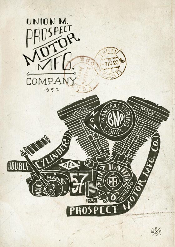 Logos et dessin de lettres vintages par BMD