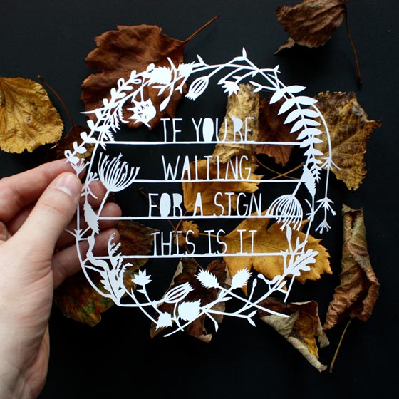 Paper art inspired by nature, cut by Mr Yen