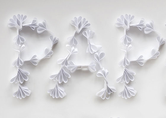 Paper type experiment by Kelli Anderson