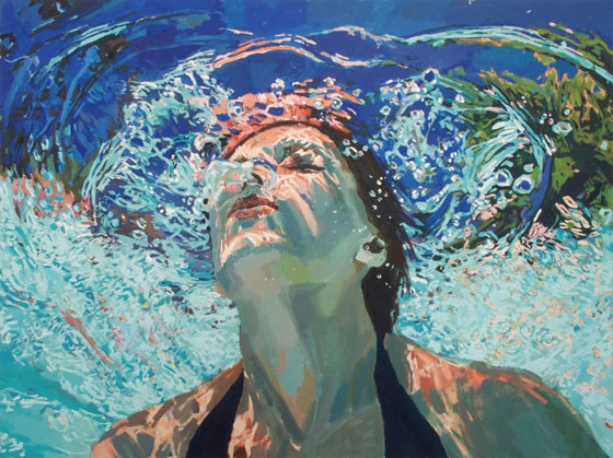 Peintures de nageurs par Samantha French