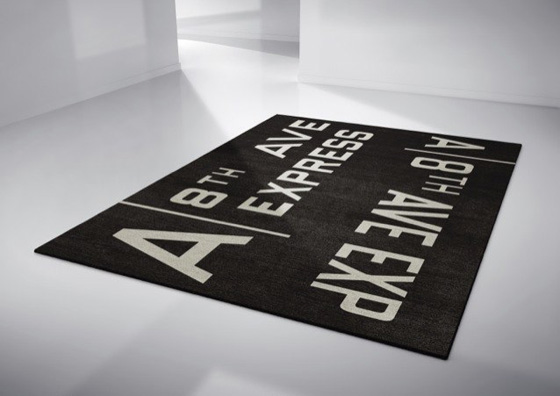 Typographic rugs by Linus Dean