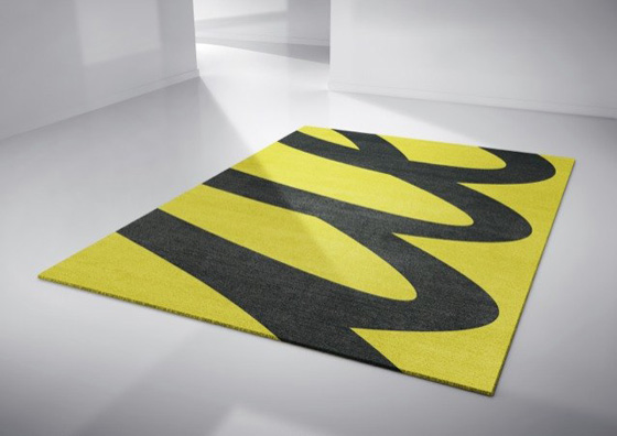 Typographic rugs by Linus Dean