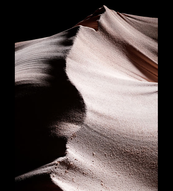 Dunes & canyons with cosmetics powder by Romain Lenancker