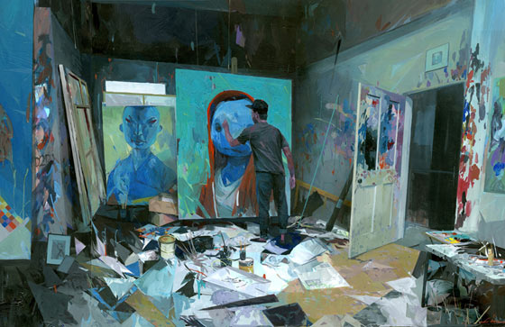 Colorful paintings by Andrew Hem