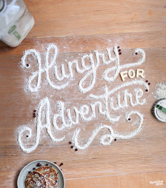 Succulent food lettering by Marmalade Bleue