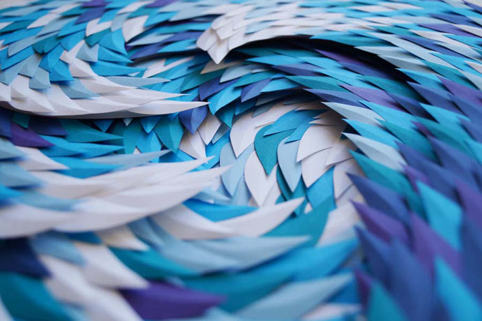 Waves and Ocean by paper artist Marine Coutroutsios