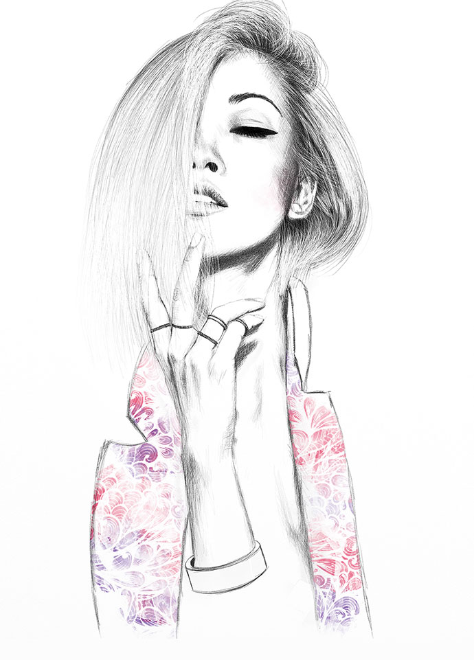 Fashion illustration and portraits of the youth by Kirill Hohlov