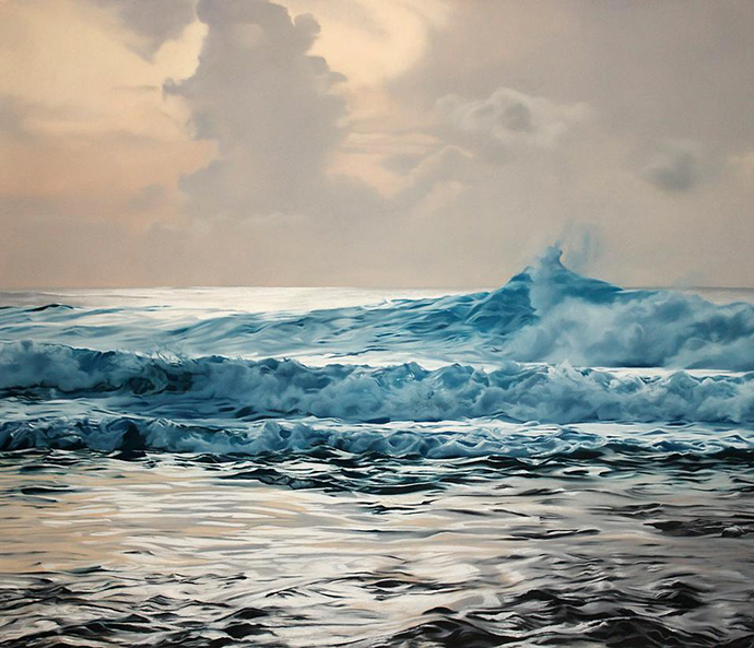 Sea shores of the Maldives painted by Zaria Forman