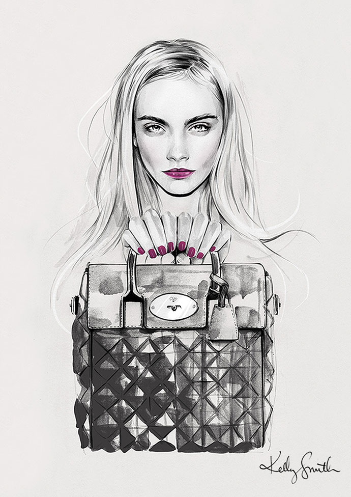 Fashion and beauty illustrations by Kelly Smith