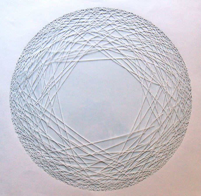 Geometric paper cut crafted by Ruth Mergi