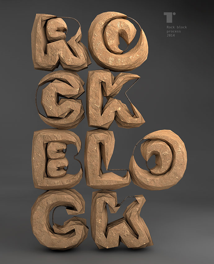 3D compositions and typography by Txaber