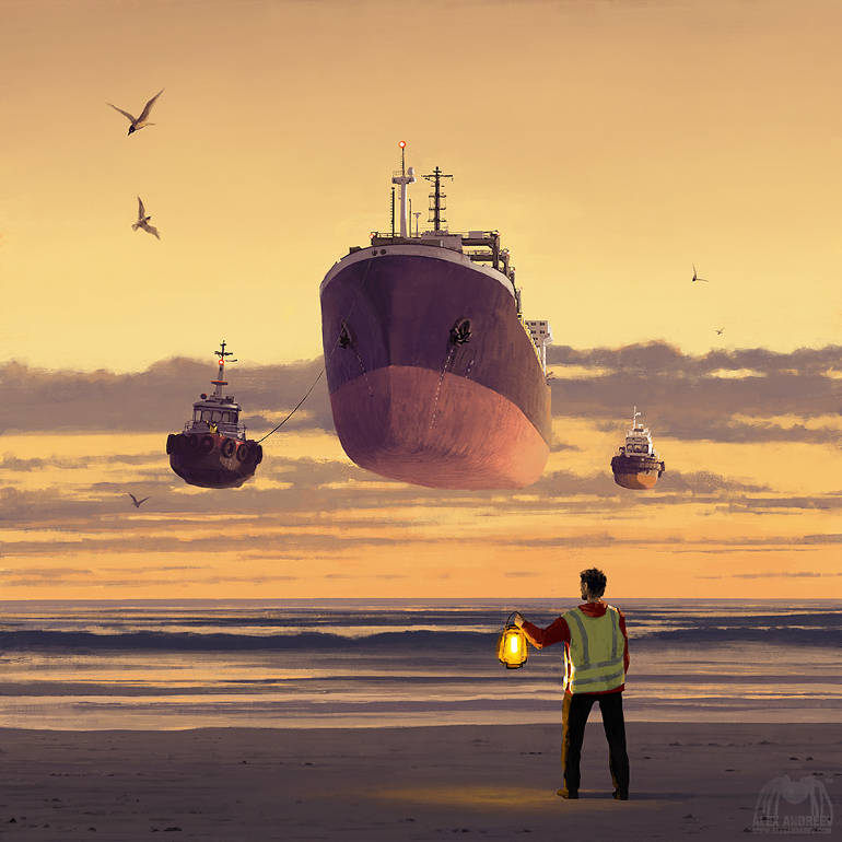 Surrealist concept art by Alex Andreev