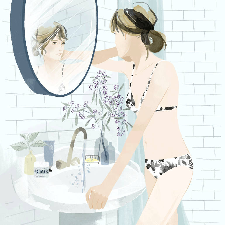 Luxury and cosmetics illustrated by Babeth Lafon