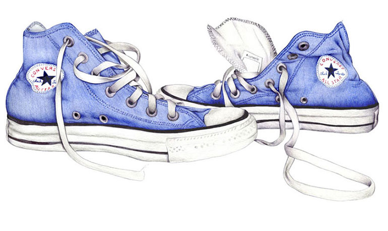 Blue drawings by illustrator Sarah Esteje