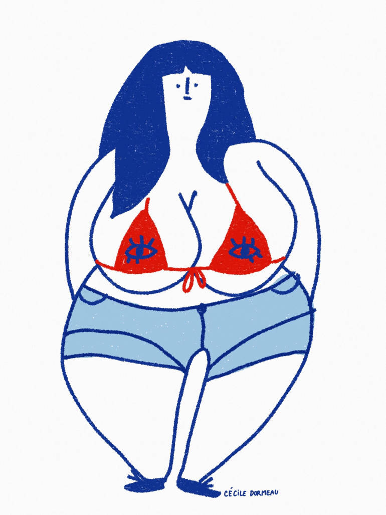Funny girly illustrations by Cécile Dormeau