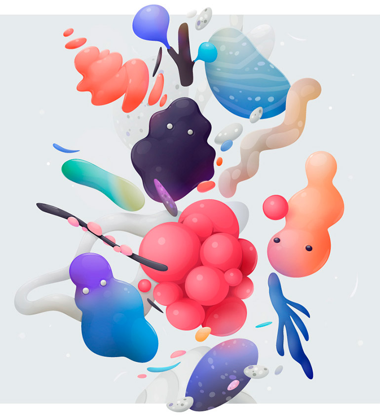 Colourful funny doodles by Alexandra Zutto