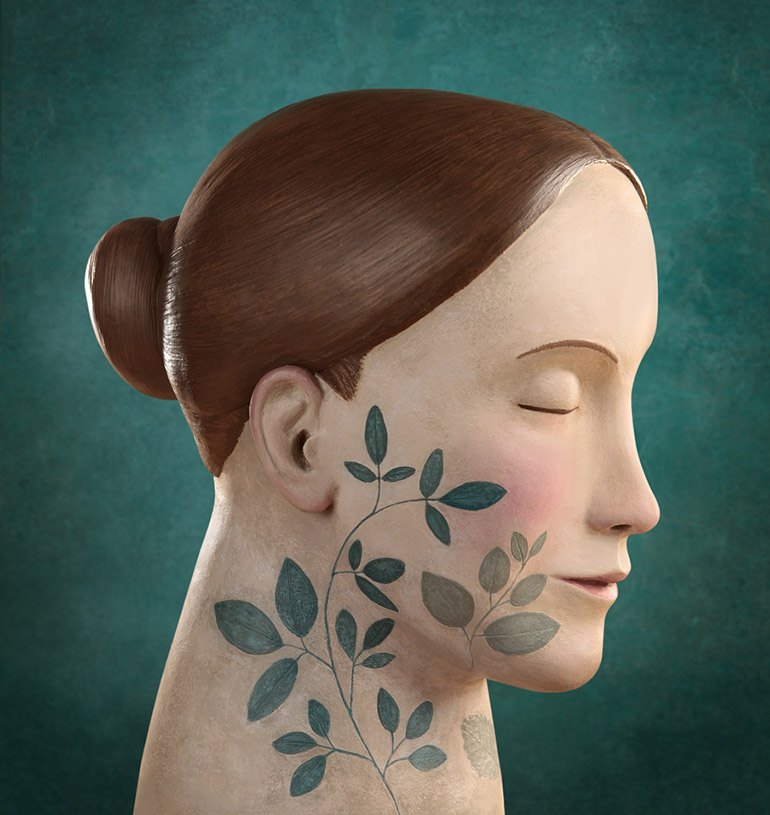 Hand-sculpted illustrations by Irma Gruenholz