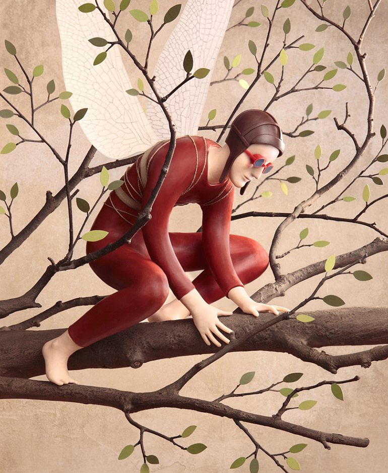 Hand-sculpted illustrations by Irma Gruenholz