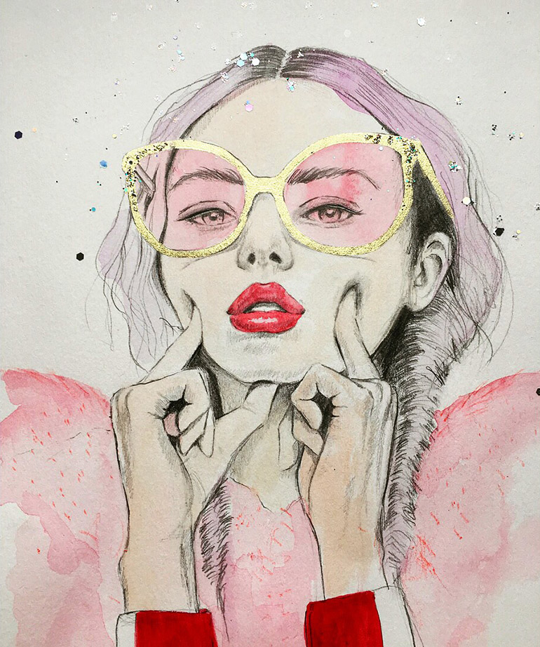 Fashion drawings and illustrations by Suze Hogan