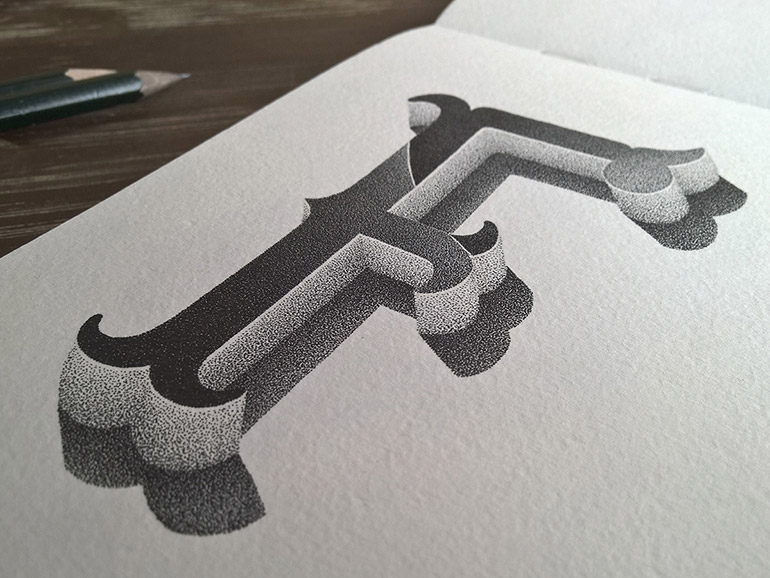 Typography and dots by Xavier Casalta