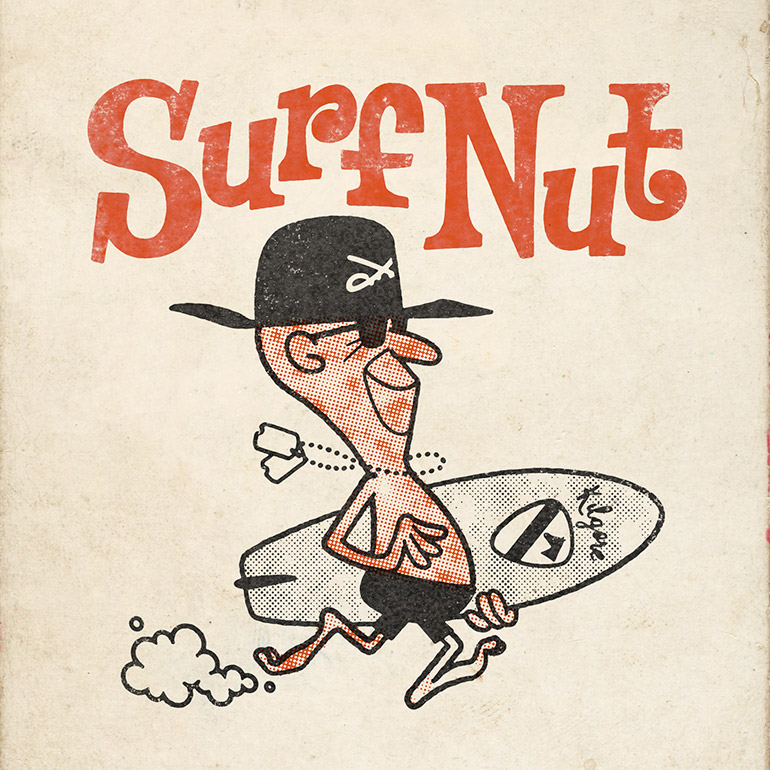 Vintage skate and surf drawings by Akira Yonekawa