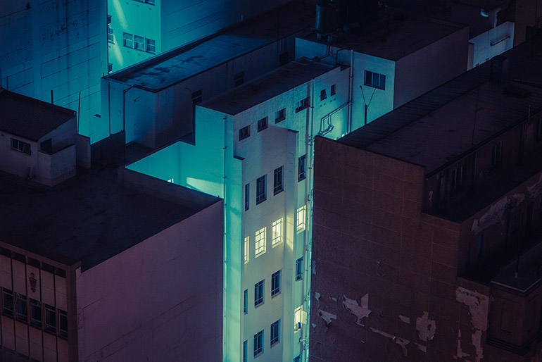 Fragments: night city lights by Elsa Bleda