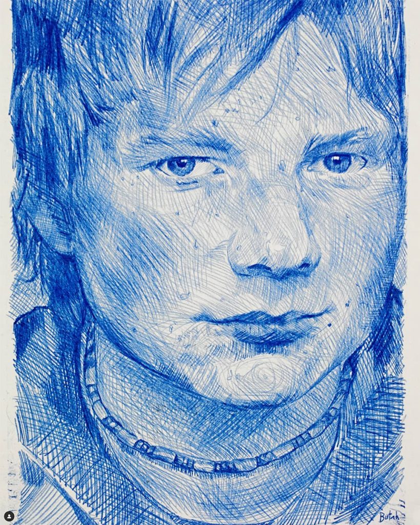 Ed Sheeran's portraits by artist Phillip Butah