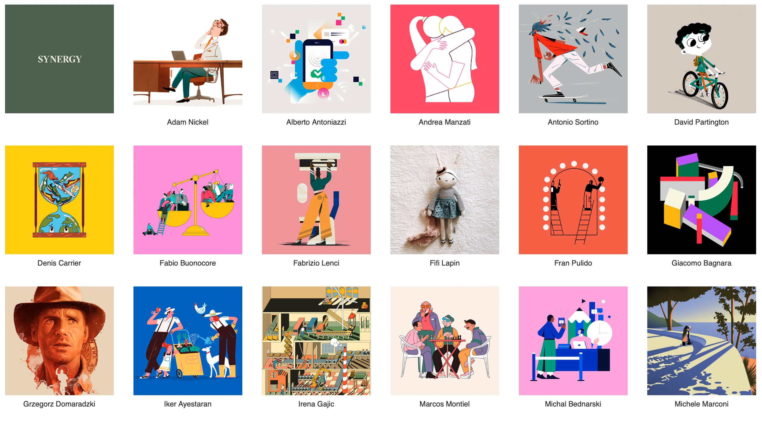 Synergy is an illustration agency in GB