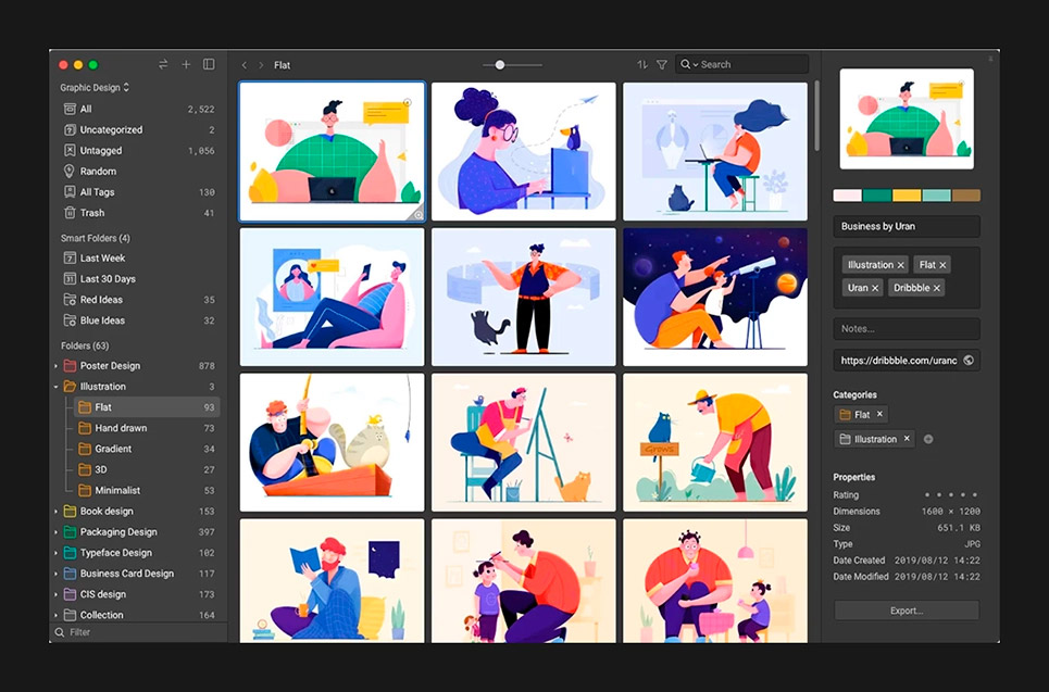 eagle.cool is an online tool to create mood boards